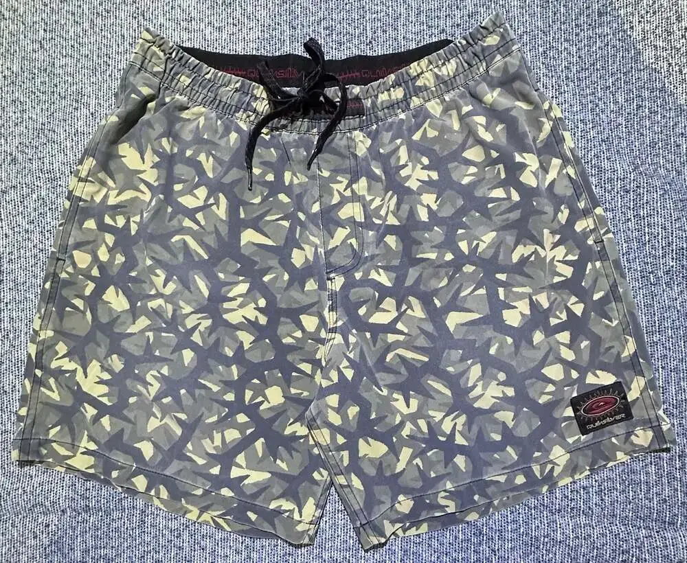 Quiksilver Men's Camo Print Elastic Waist Volley Boardshorts
